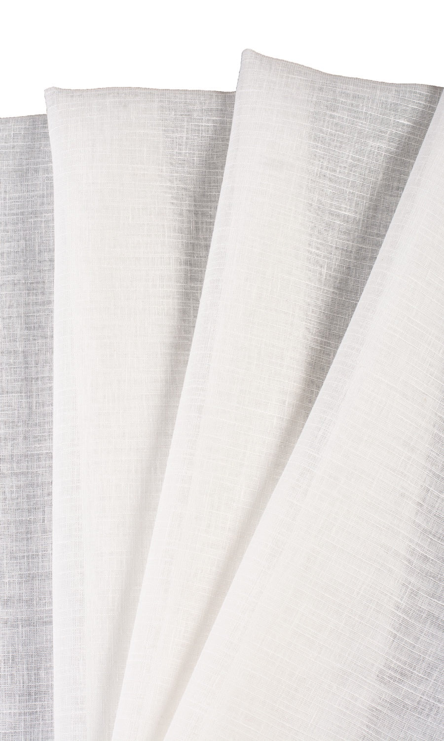 Plain Sheer Home Textile Fabric Material By the Yard (White)