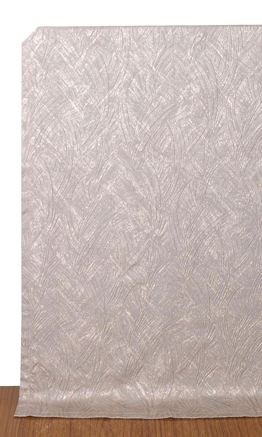 Self-Patterned Poly-Cotton Window Treatments Fabric By the Yard (Purple-Grey)