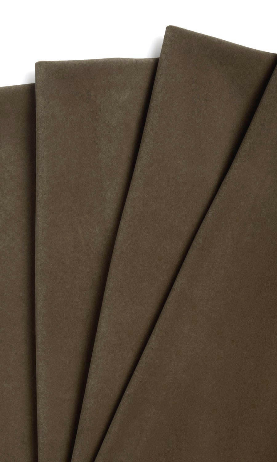 Velvet Fabric Material By the Yard (Mocha Brown)