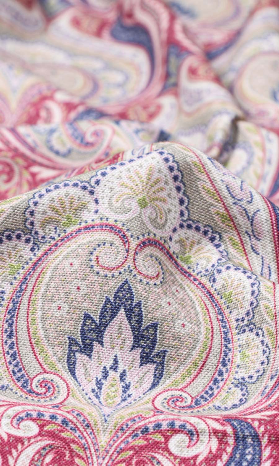 Floral Damask Home Textile Fabric Material By the Yard (Red/ Blue)