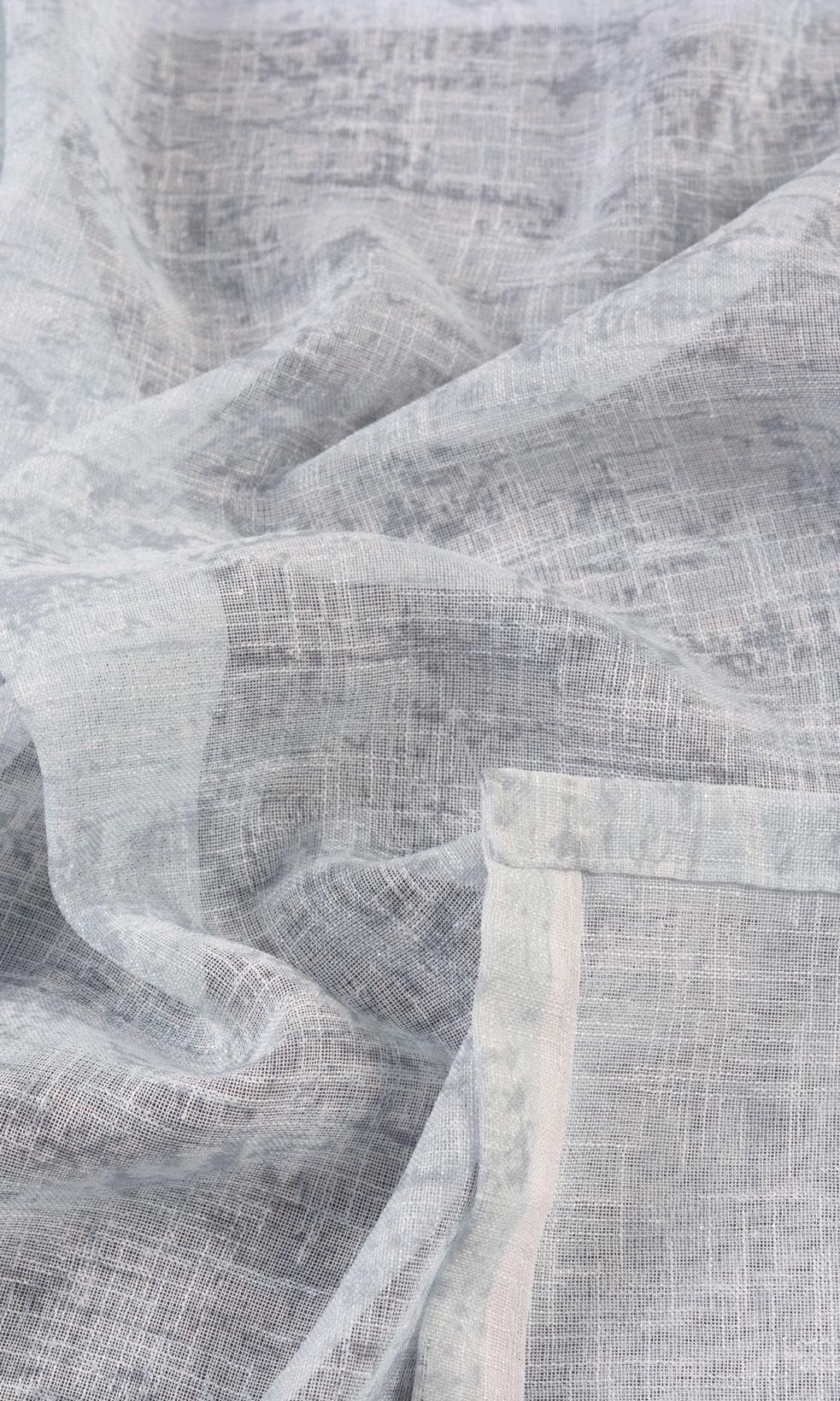 Textured Sheer Window Treatments Fabric By the Yard (Blue)