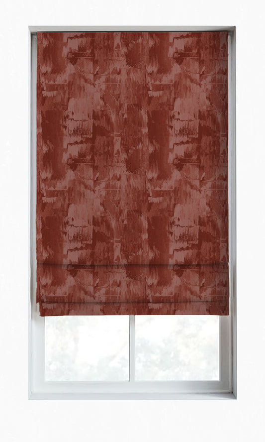 Room Darkening Striped Home Décor Fabric By the Yard (Red)