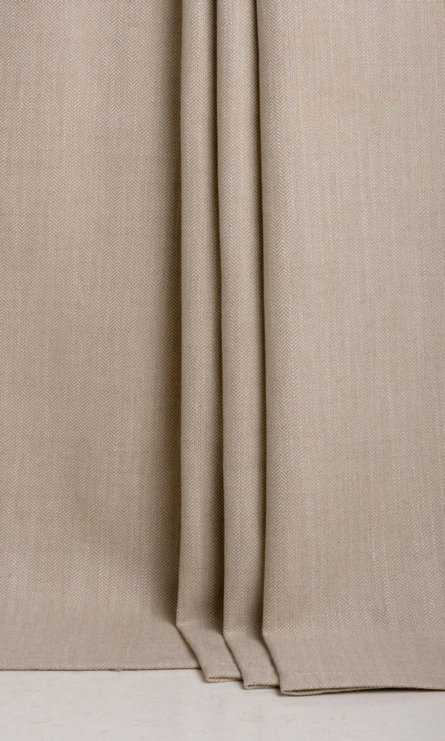 Herringbone Textured Free Fabric Material Sample (Pale Brown)