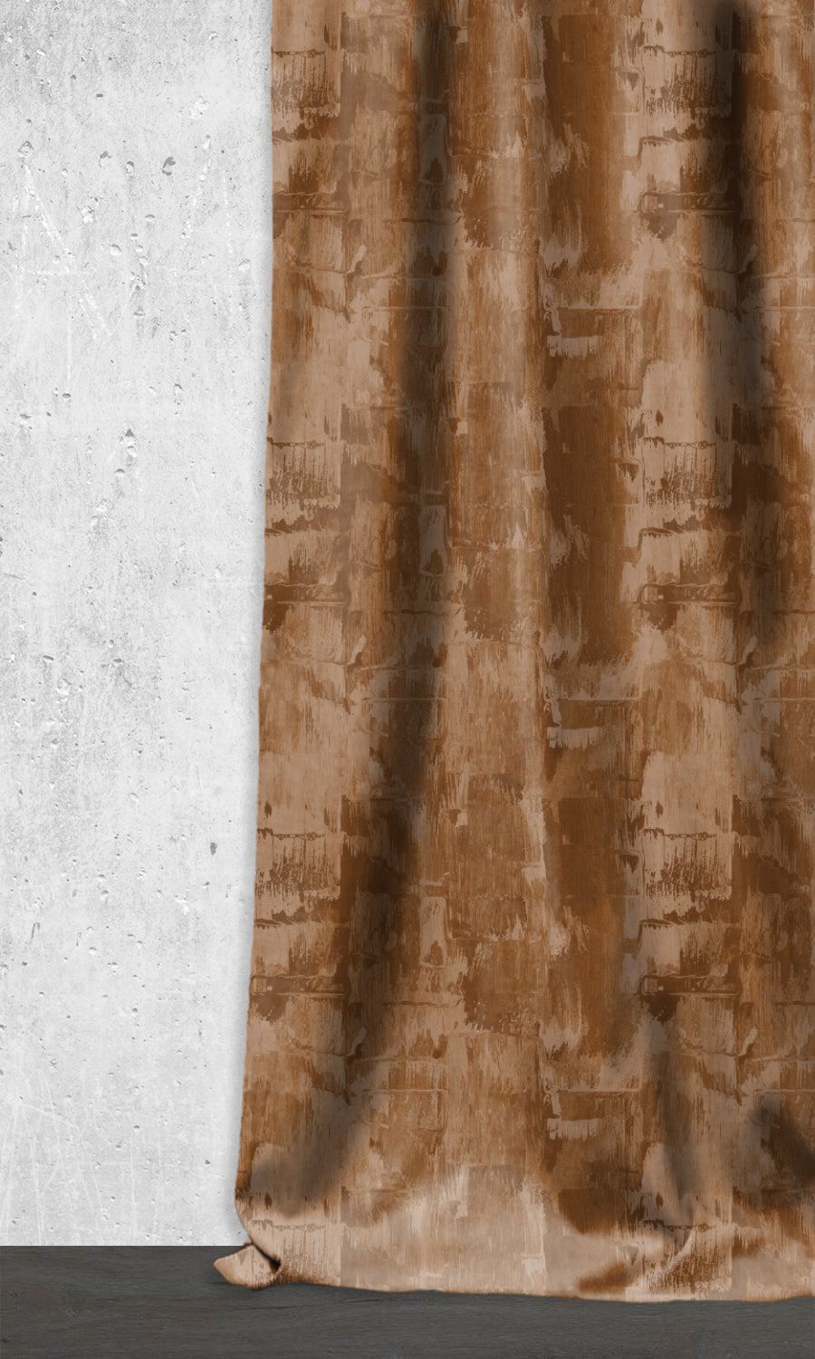 Room Darkening Striped Window Treatments Fabric By the Yard (Brown)