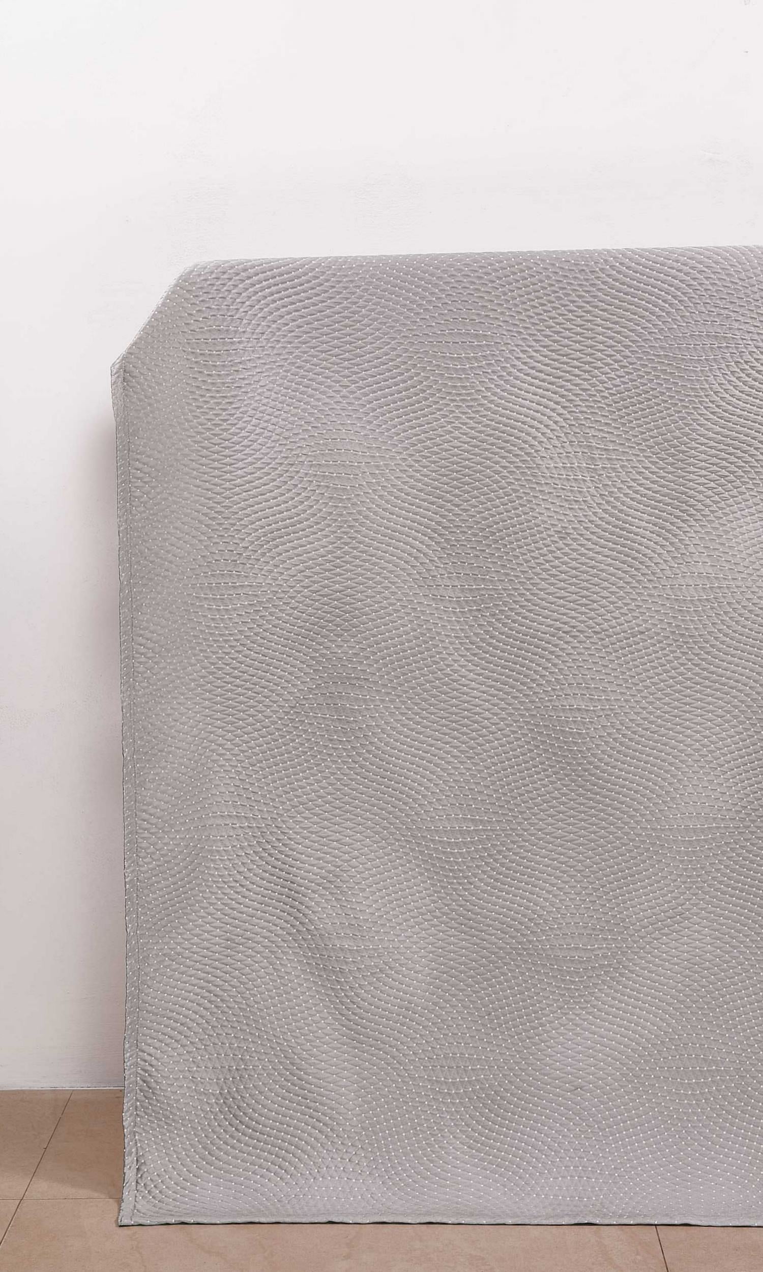 Silk-Blend Window Treatments Fabric Sample (Grey)