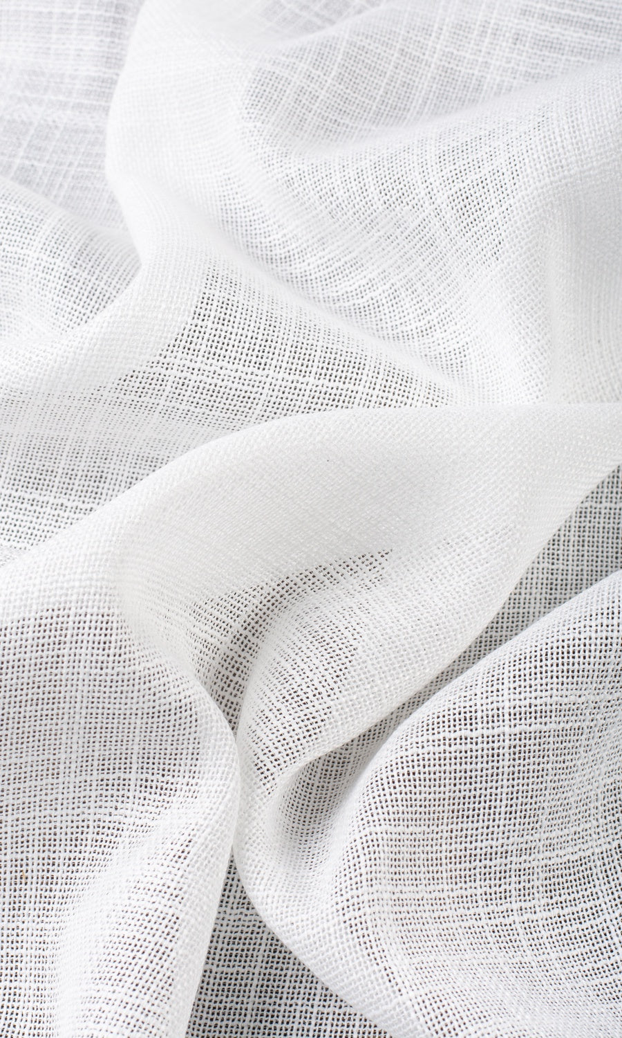 Textured Sheer Home Décor Fabric By the Yard (White)
