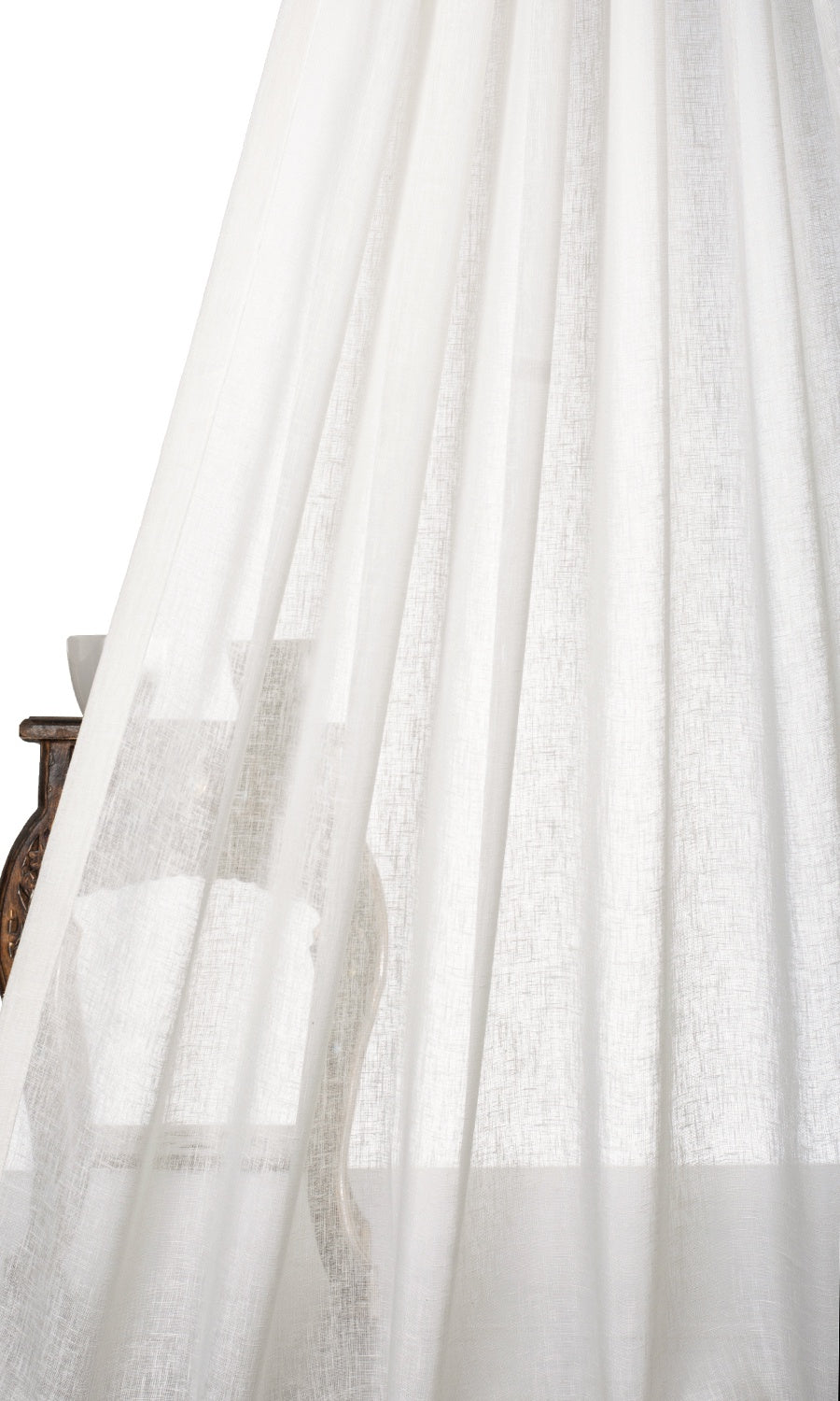 Plain Sheer Fabric Material By the Yard (Cream/ Off-White)
