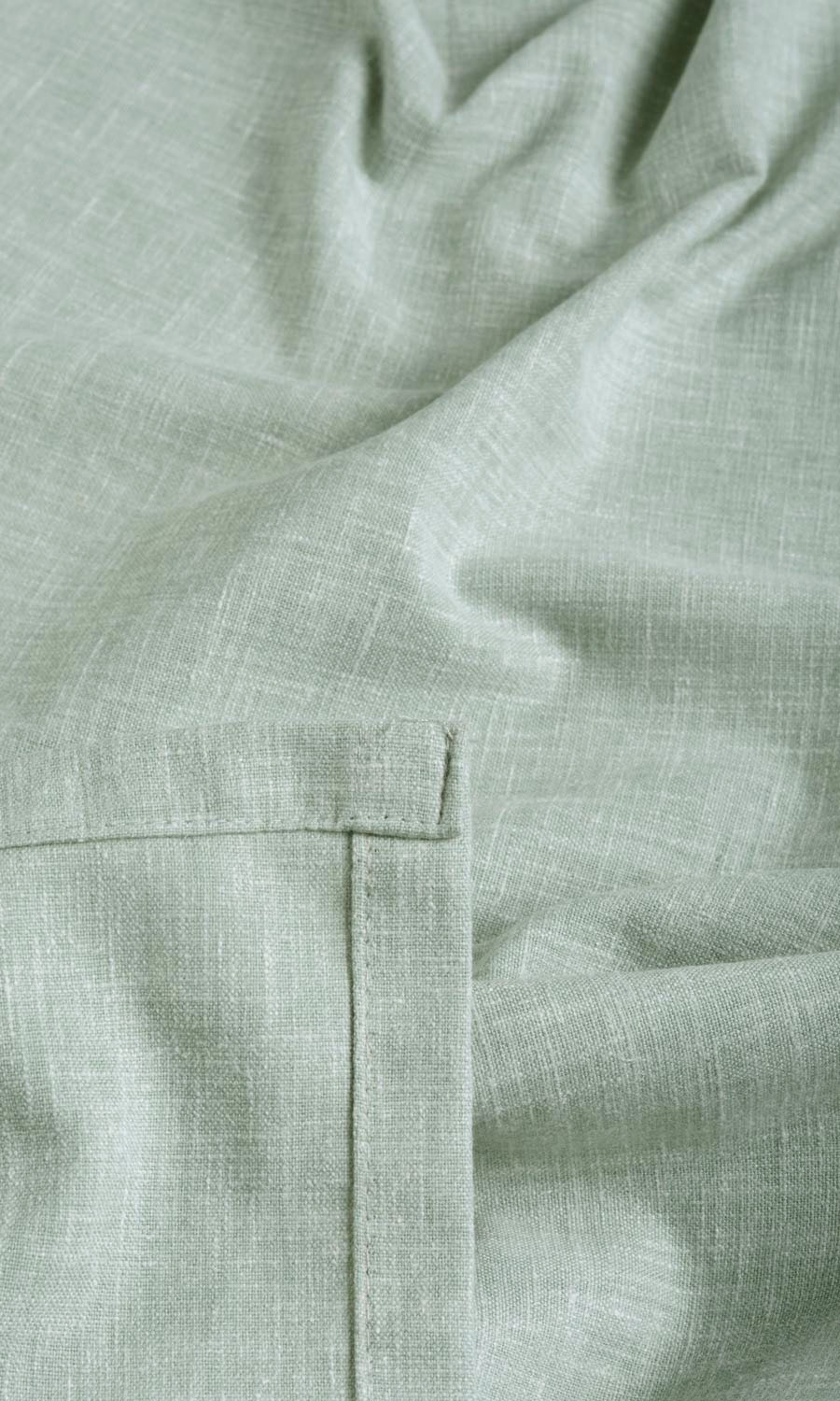 Poly-Cotton Blend Fabric Sample for Curtains & Drapes (Mint Blue/ Green)