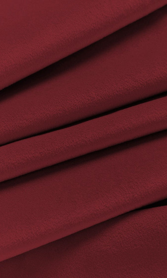 Velvet Curtain Panels (Burgundy Red)