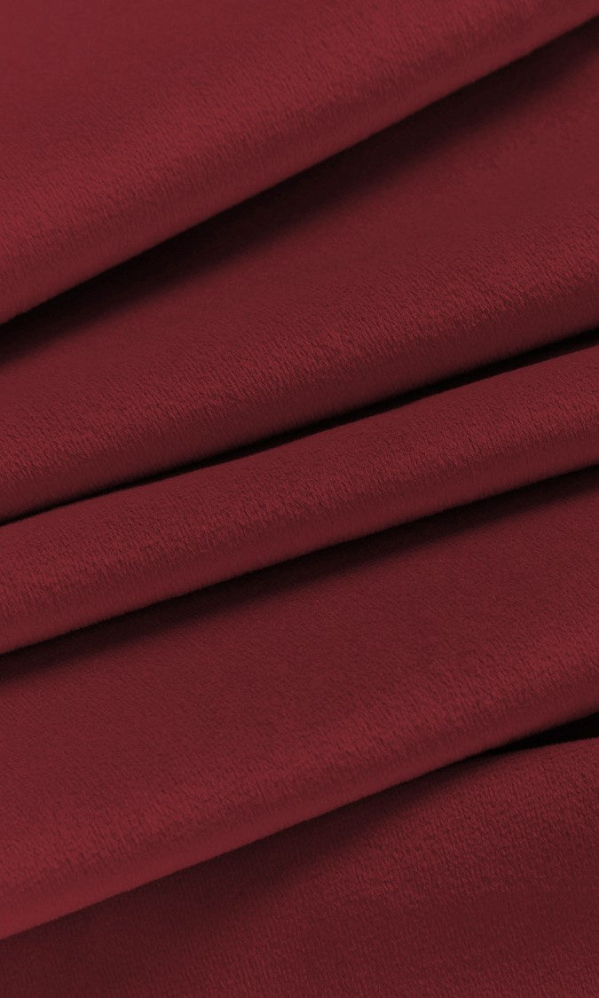 Velvet Home Décor Fabric By the Yard (Burgundy Red)