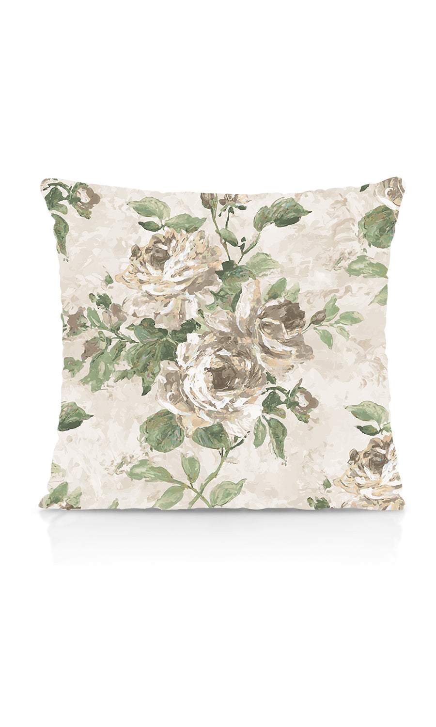 Dimout Floral Free Fabric Material Sample (Green/ Grey)
