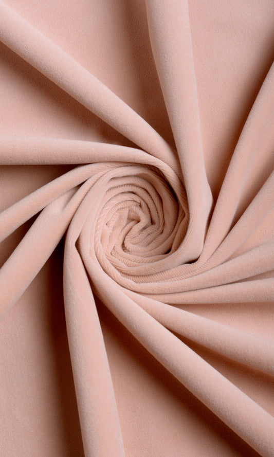 Velvet Home Décor Fabric By the Yard (Blush Pink)