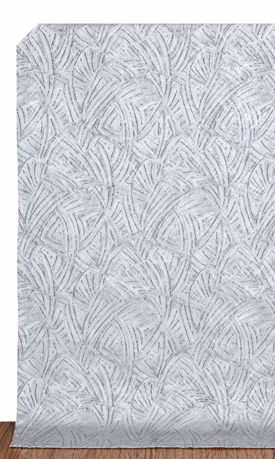 Self-Patterned Poly-Cotton Window Treatments Fabric By the Yard (Steel Grey)
