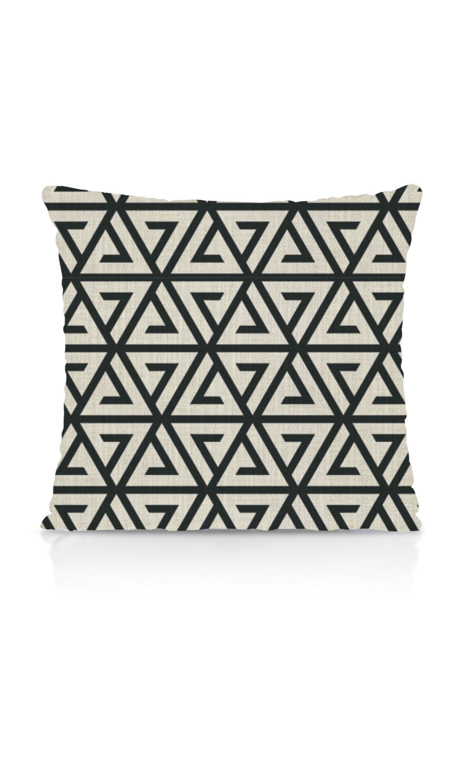 Geometrical Patterned Home Textile Fabric Material By the Metre (Black/ Ivory)