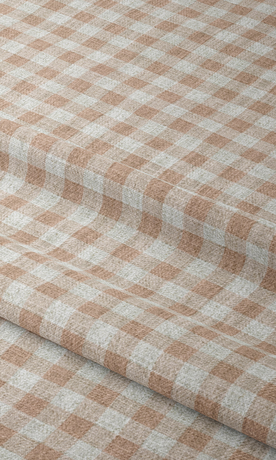 Check Patterned Window Treatments Fabric By the Yard (Blush Pink/ White)