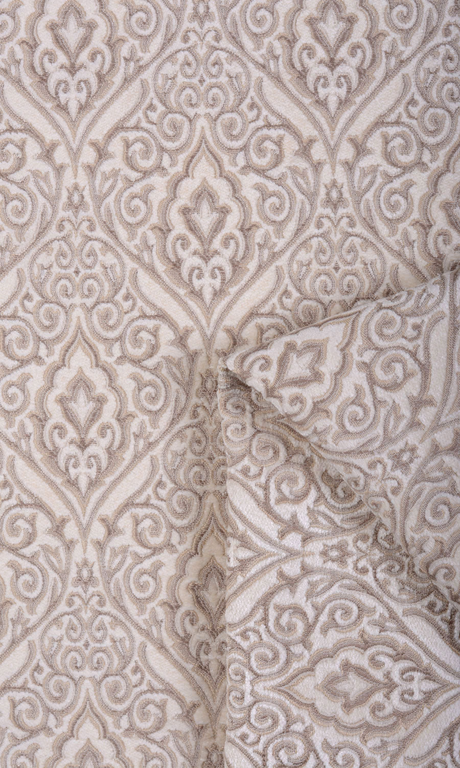 Velvet Home Textile Fabric Material By the Yard (Ivory/ Beige)