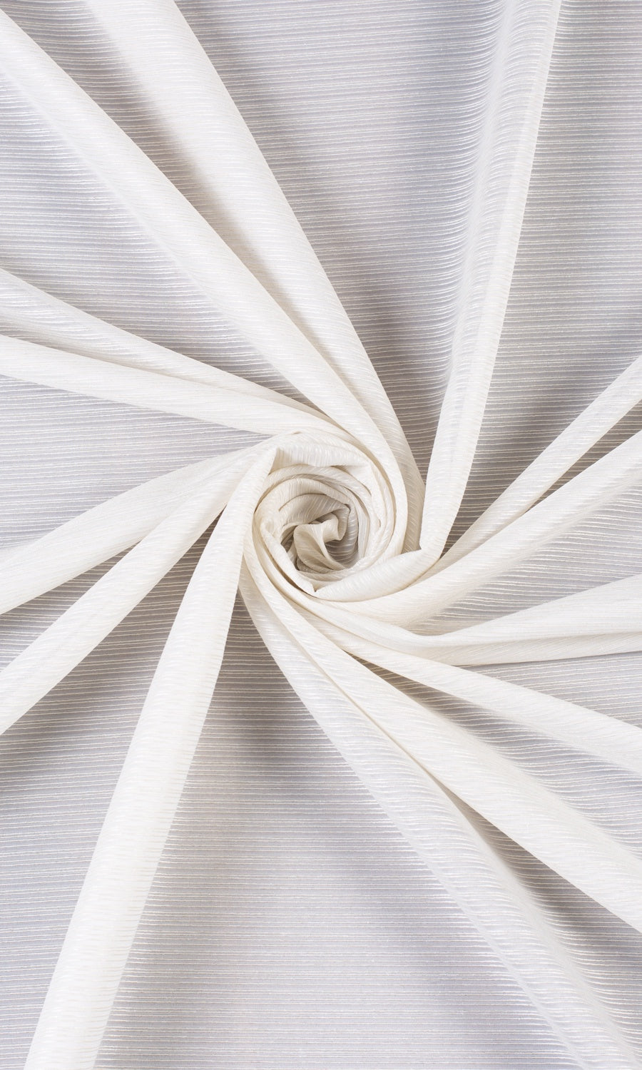 Striped Sheer Window Treatments Fabric By the Yard (Pearl White)