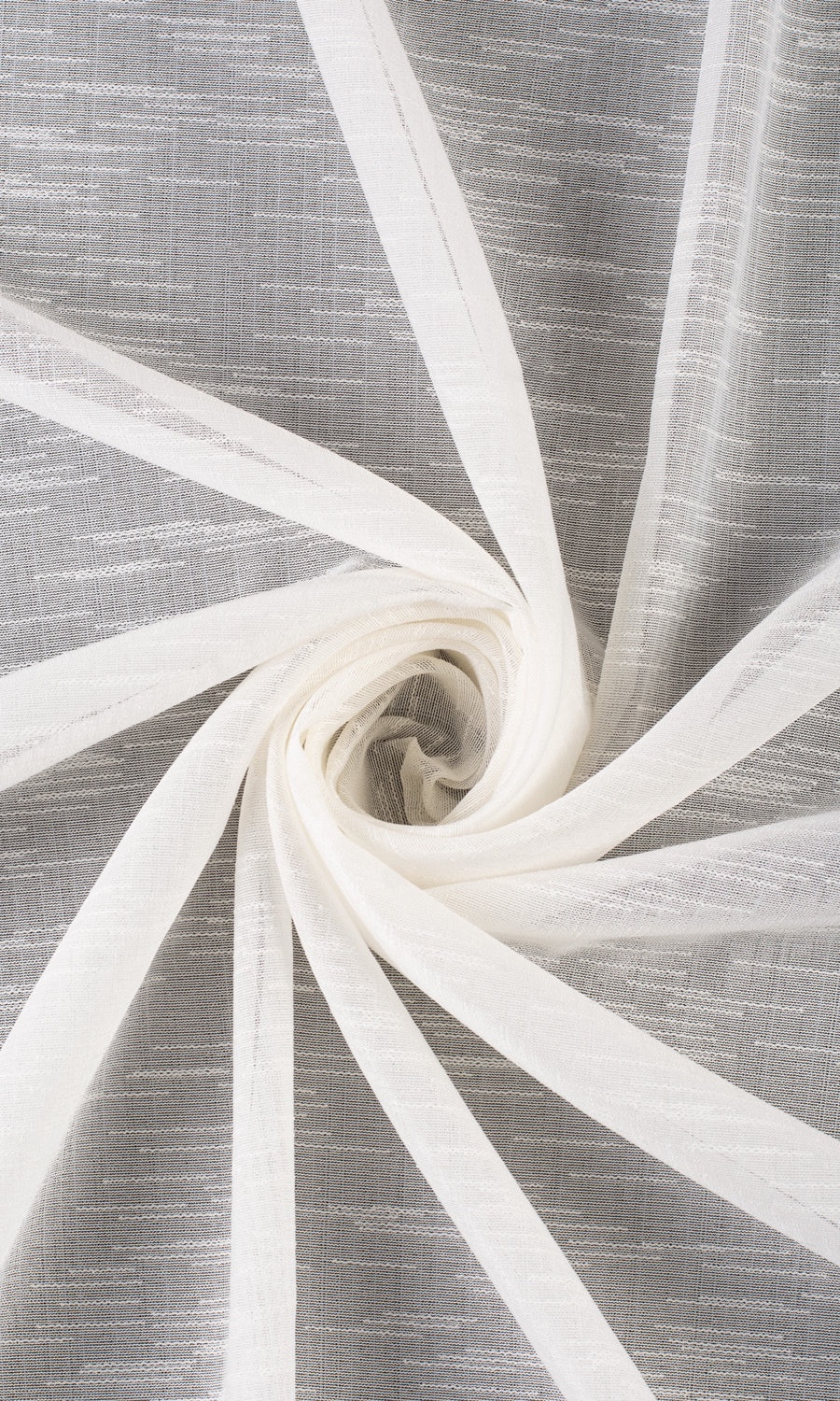 Textured Sheer Free Fabric Material Sample (White)