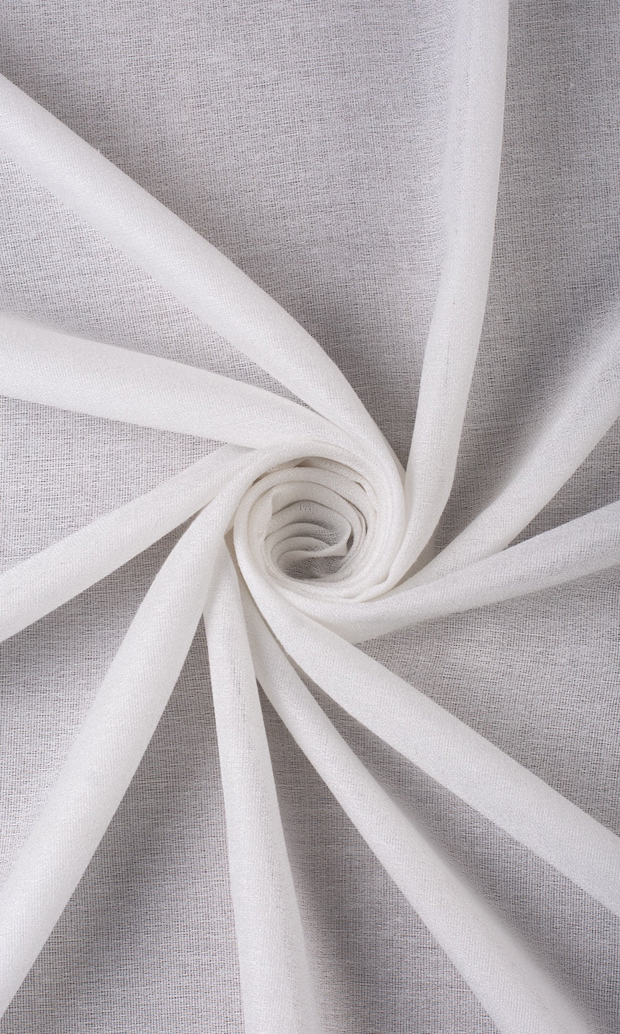 Plain Semi-Sheer Home Textile Fabric Material By the Yard (Pearl White)