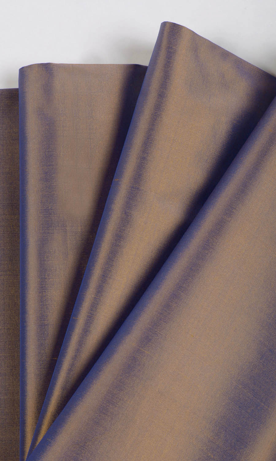 Shantung Silk Fabric Material By the Yard (Purple/ Gold)