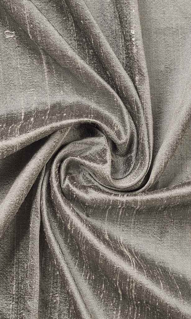 Pure Silk Home Décor Fabric By the Yard (Taupe Grey)