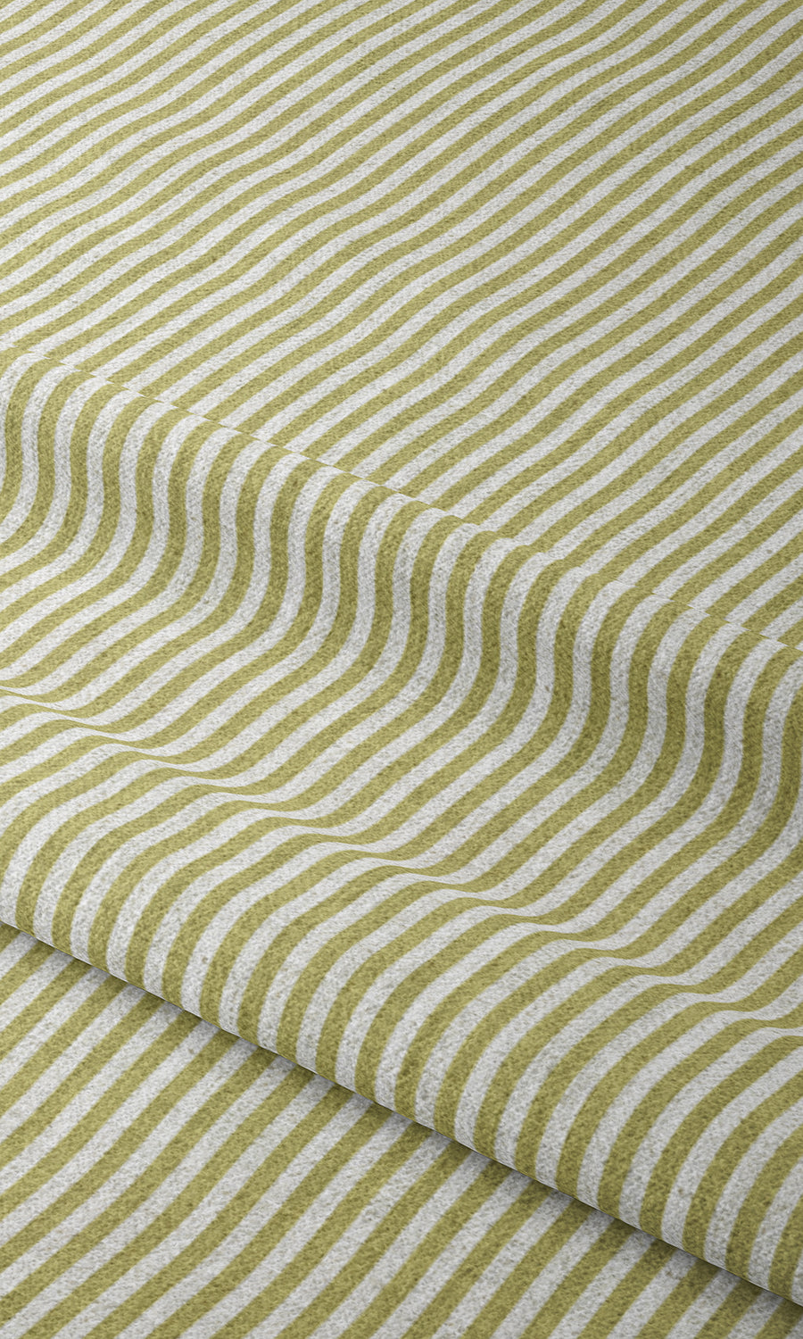 Striped Window Treatments Fabric By the Yard (Chartreuse Green/ White)
