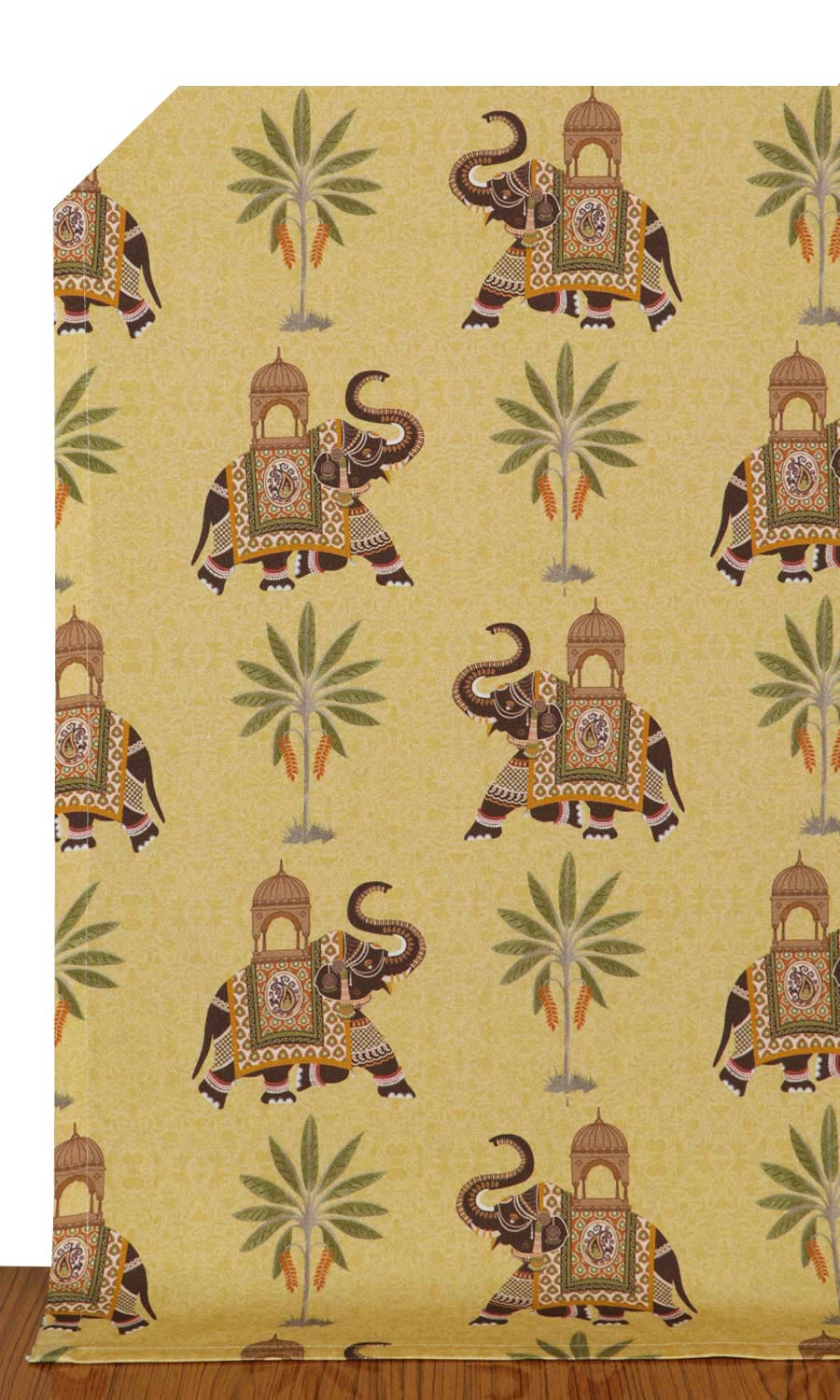Cotton Printed Home Décor Fabric Sample (Mustard Yellow)