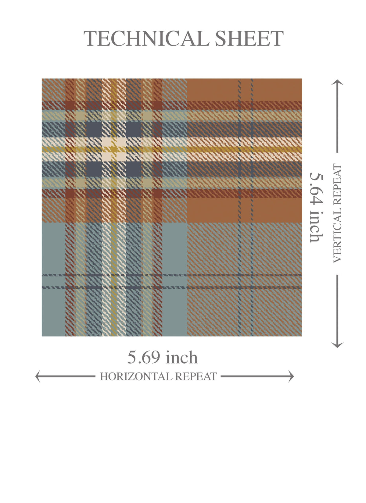 Geometric Plaid Checkered Kids Room Wallpaper Sample (Blue/ Brown/ Red)