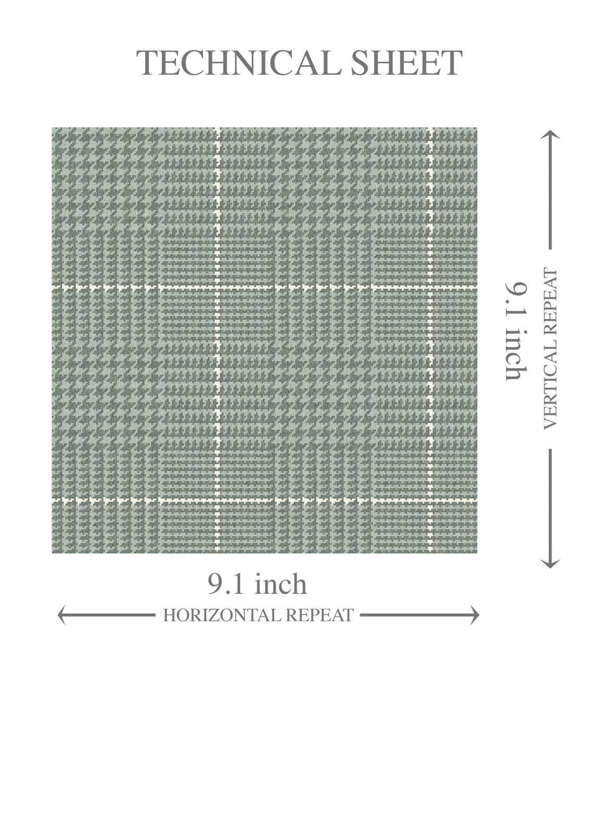Plain/ Textured Check Kids Room Wallpaper Sample (Sage Green)