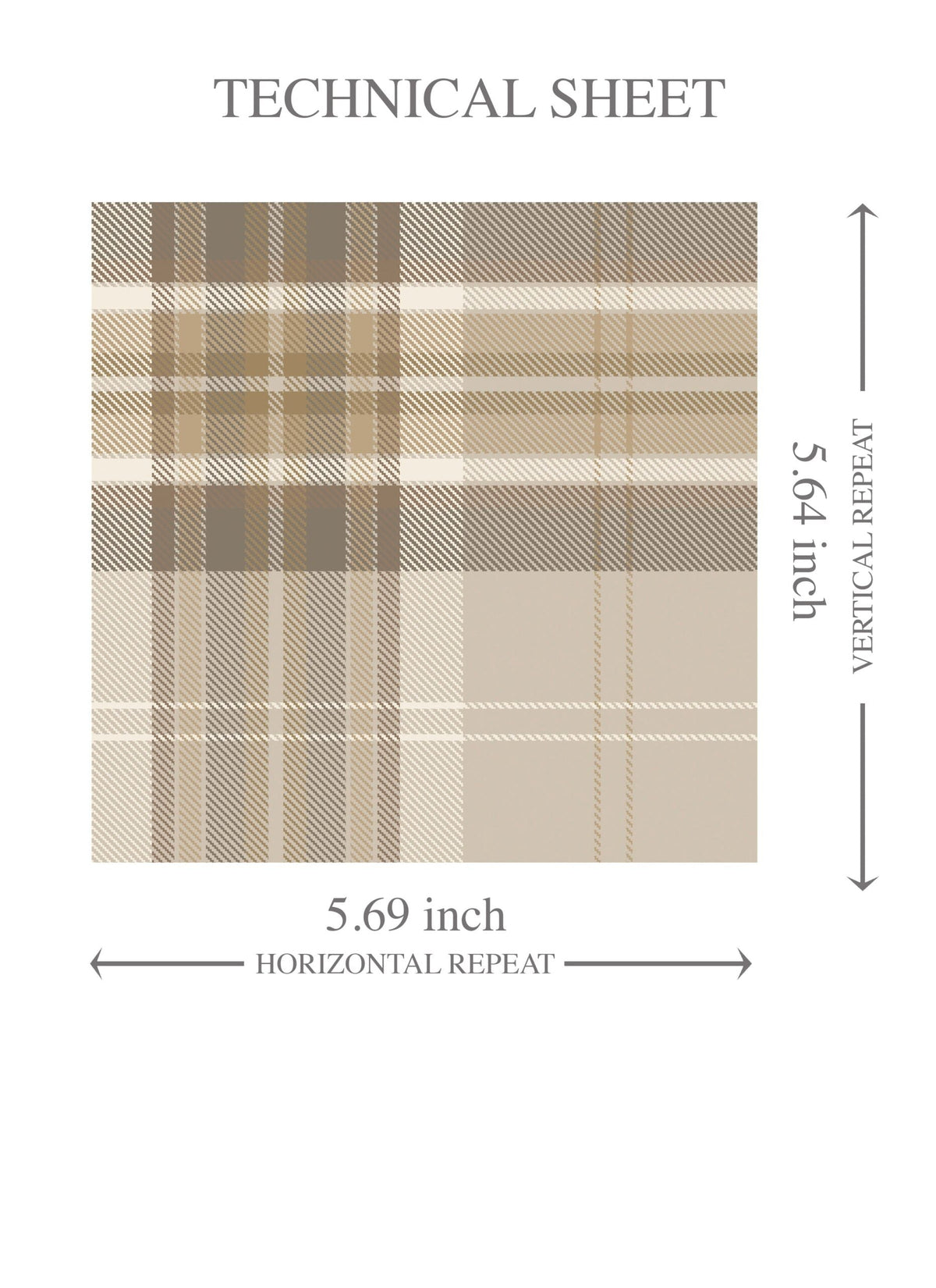 Neutral Geometric Plaid Checkered Kids Room Wallpaper Sample (Warm Taupe/ Beige/ Brown/ Cream)