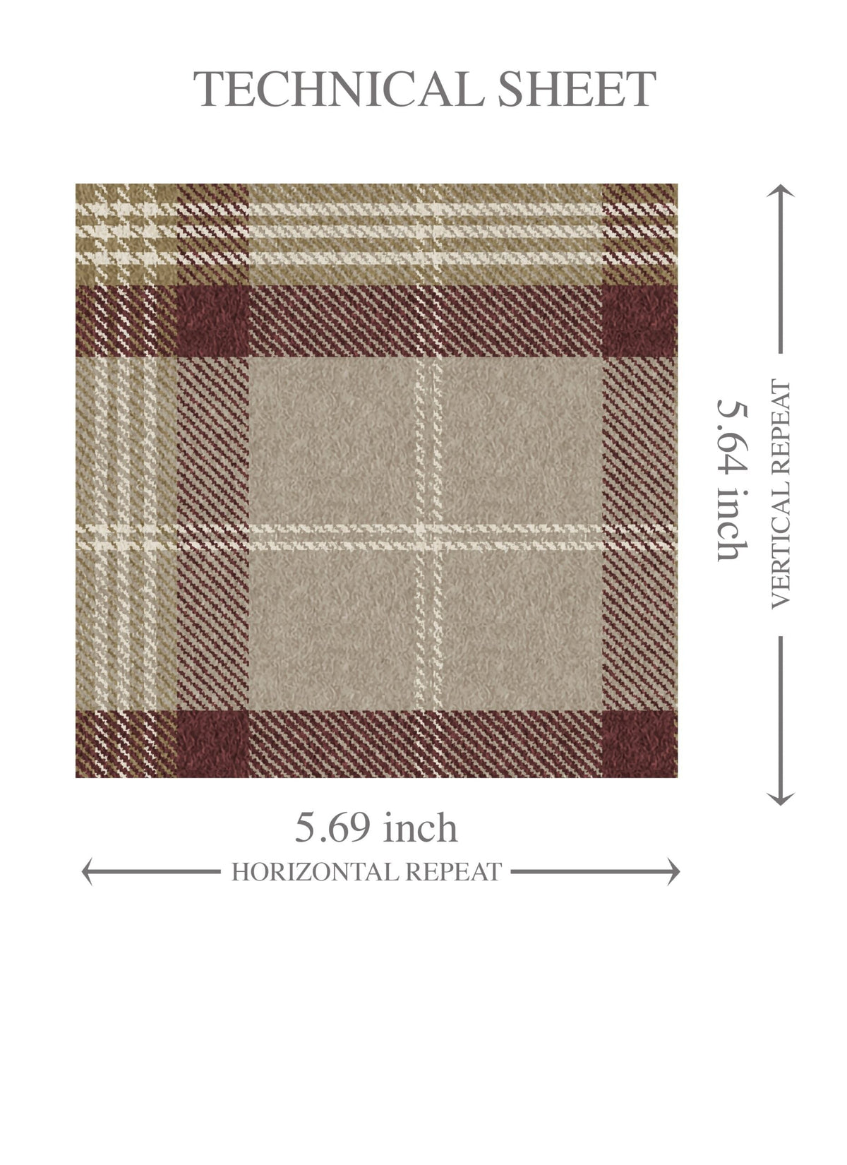 Geometric Plaid Checkered Kids Room Wallpaper (Brown/ Maroon/ Beige)