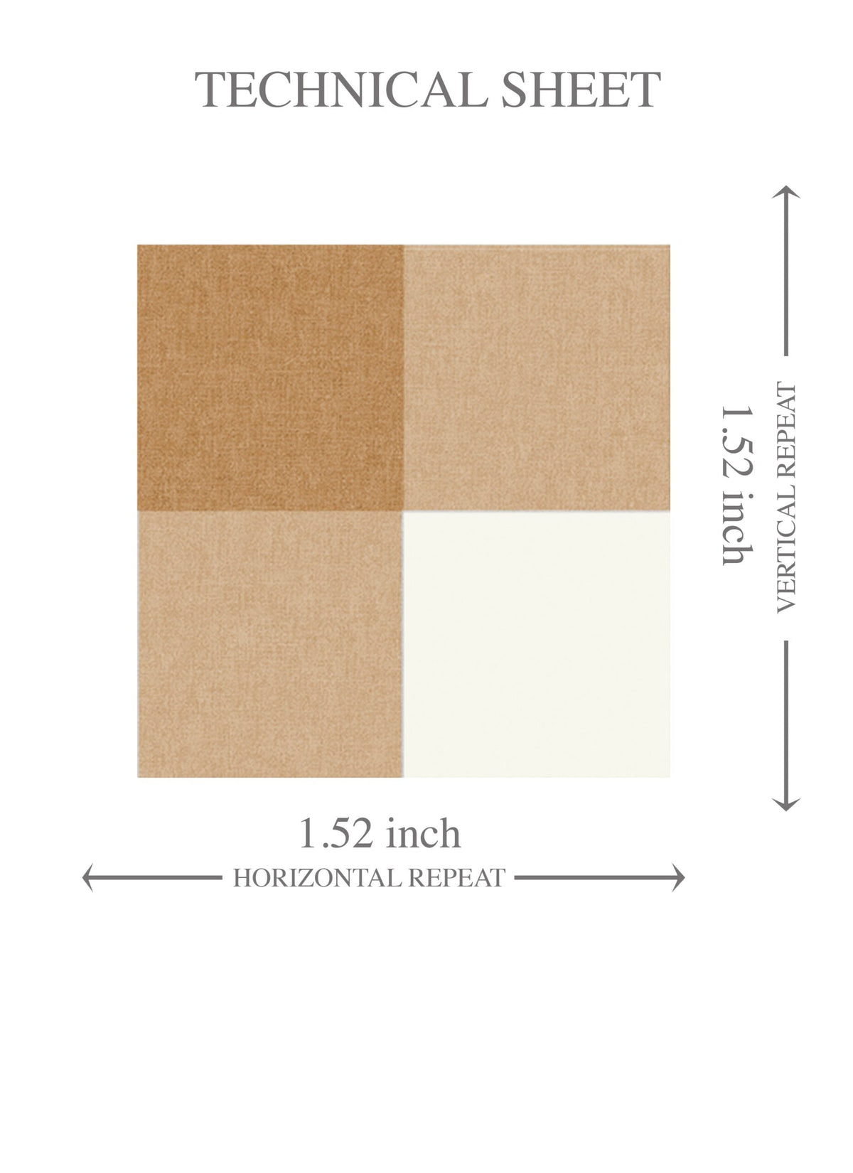 Geometric Gingham Checkered Kids Room Wallpaper (Bronze Orange)