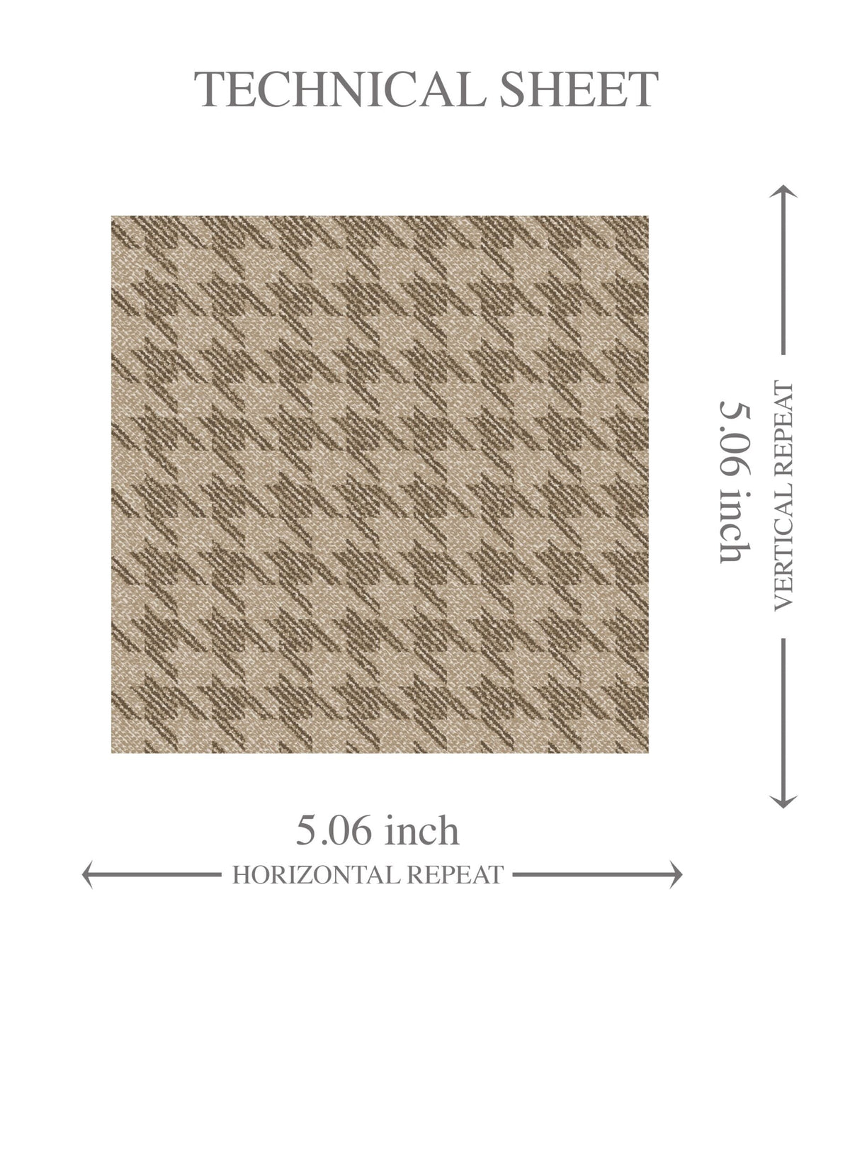 Neutral Plain/ Textured Houndstooth Kids Room Wallpaper (Coffee Brown)