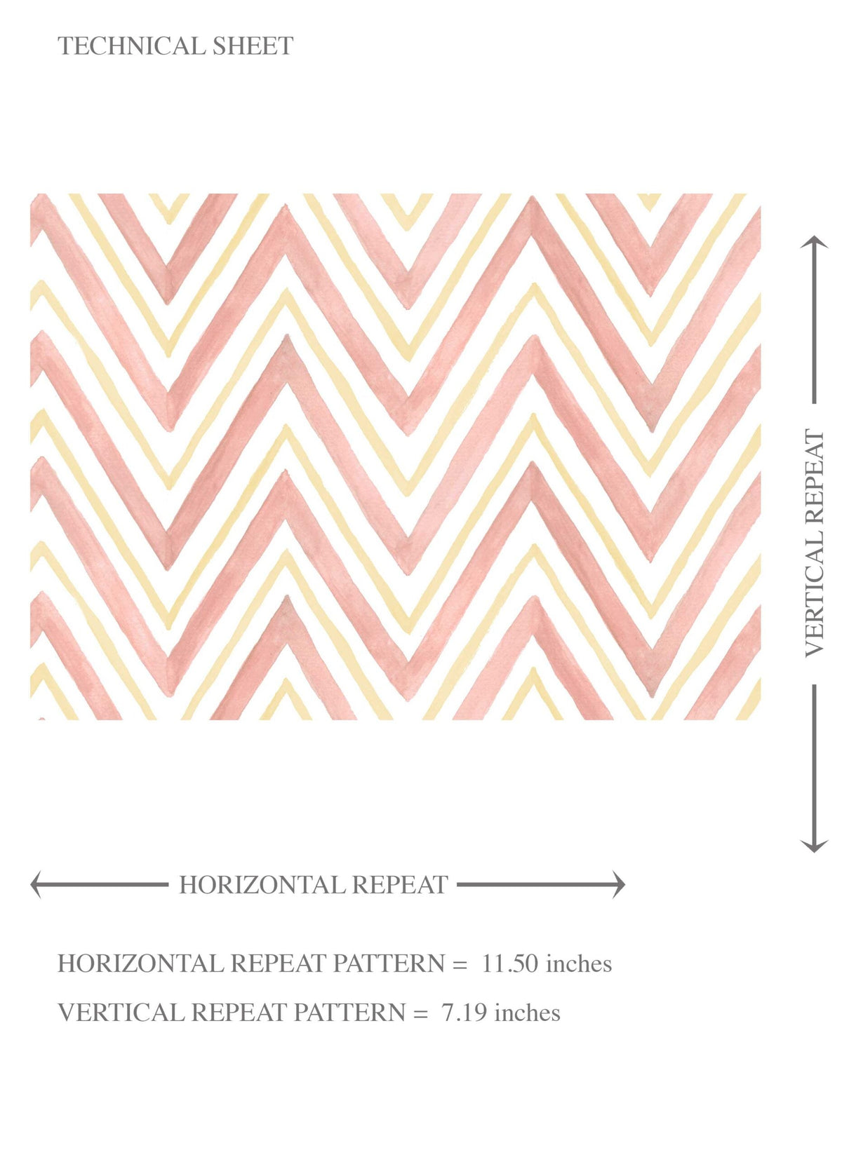 Geometric Zigzag/ Chevron Kids Room Wallpaper (Pink/ Yellow)