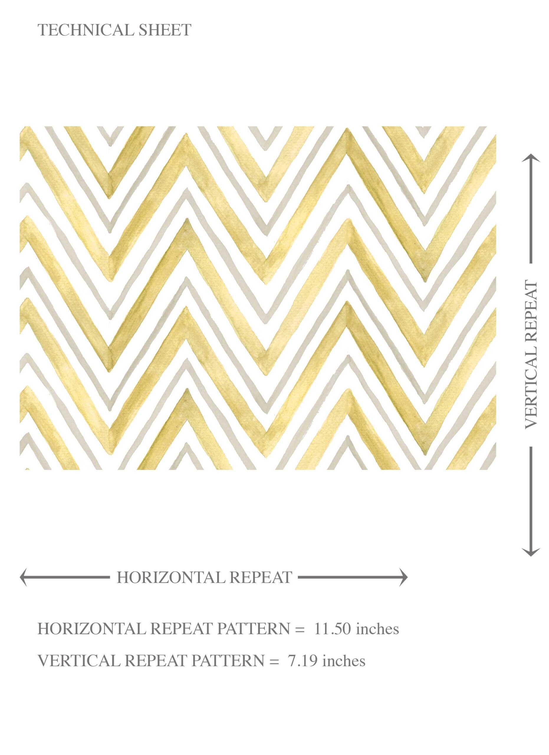 Geometric Zigzag/ Chevron Kids Room Wallpaper (Yellow)