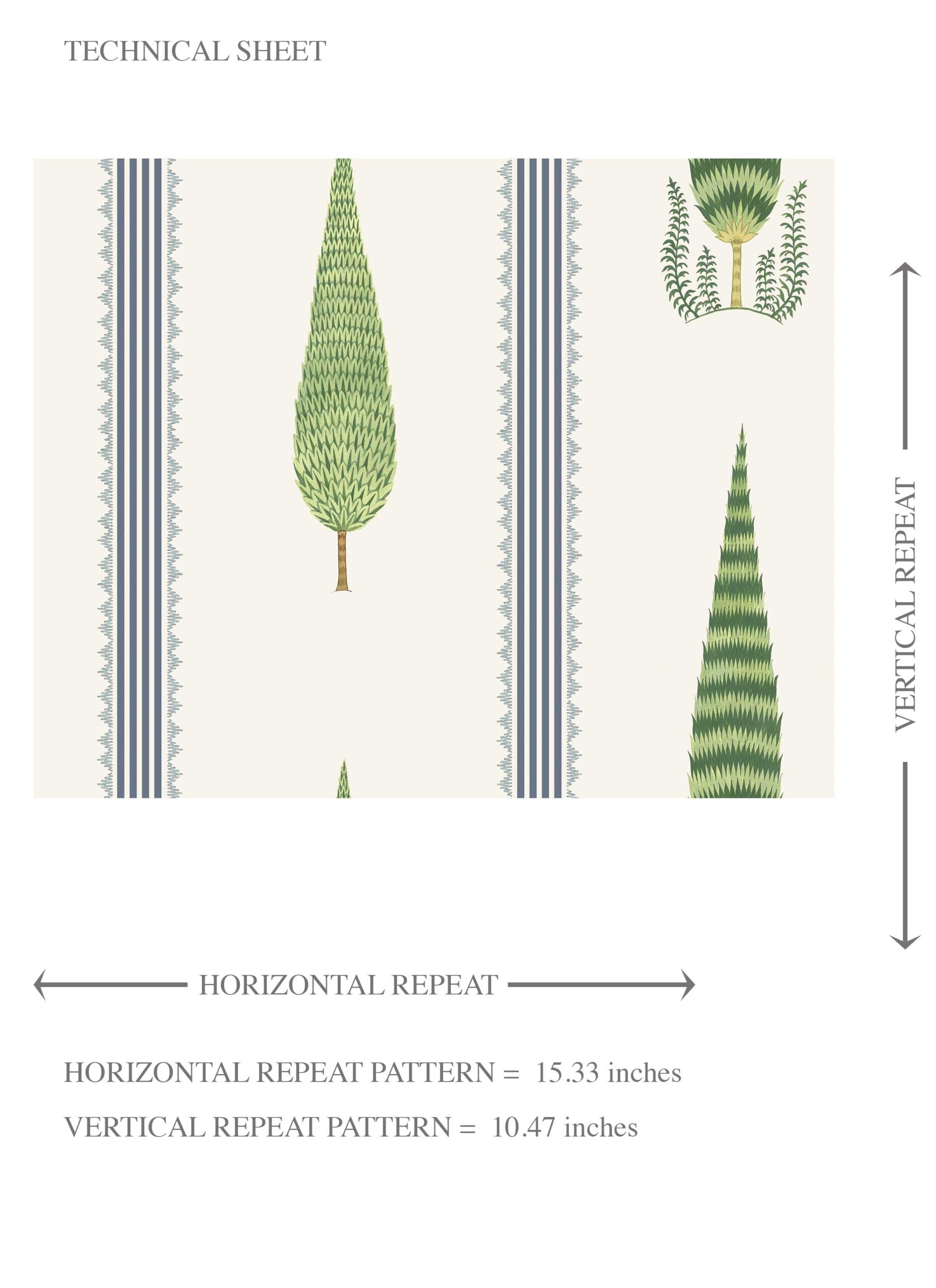 Modern Floral/ Botanical Leaf Print Kids Room Wallpaper Sample (Green/ White/ Blue)