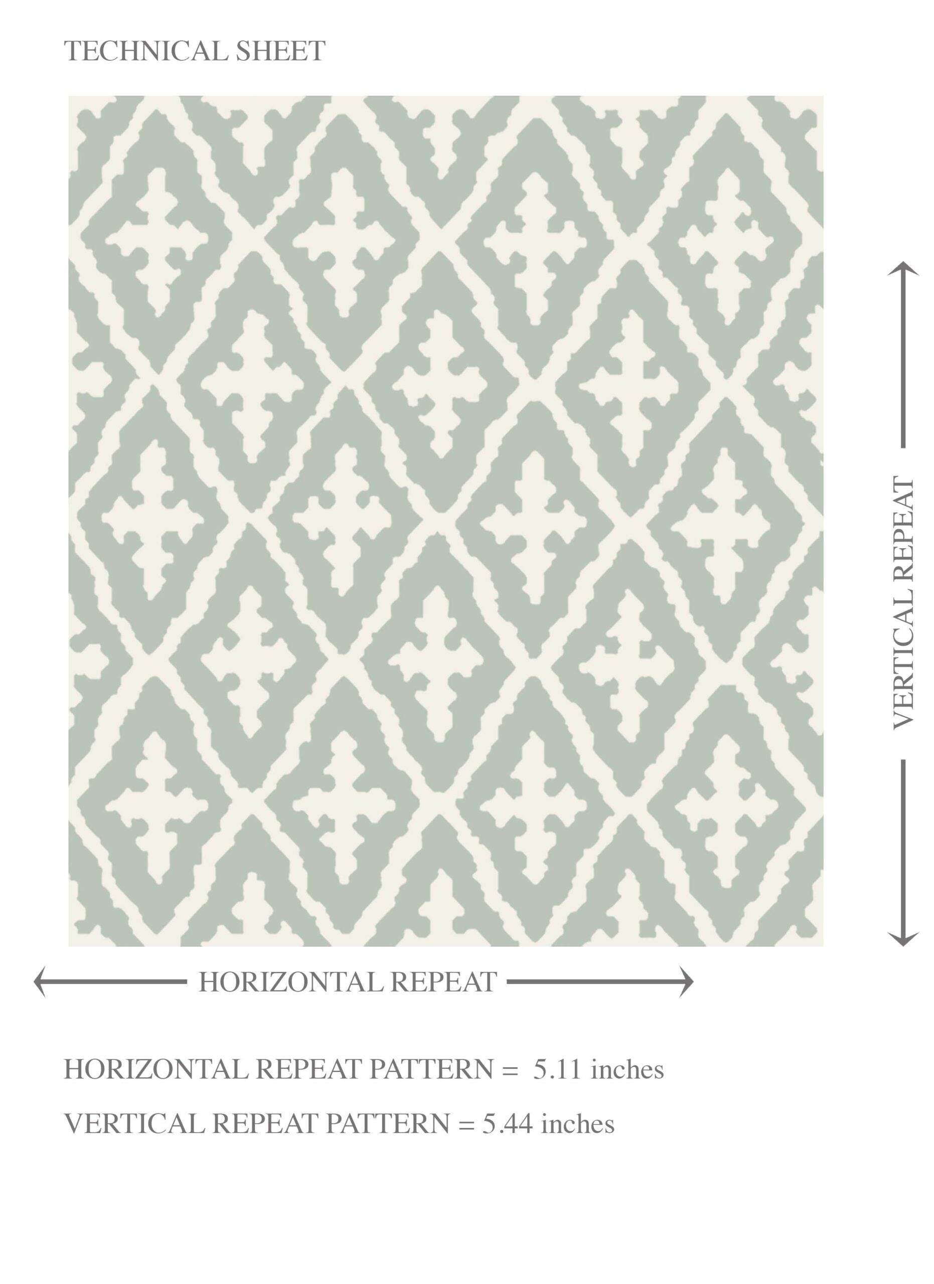 Geometric Diamond Lattice Kids Room Wallpaper Sample (Green/ White)