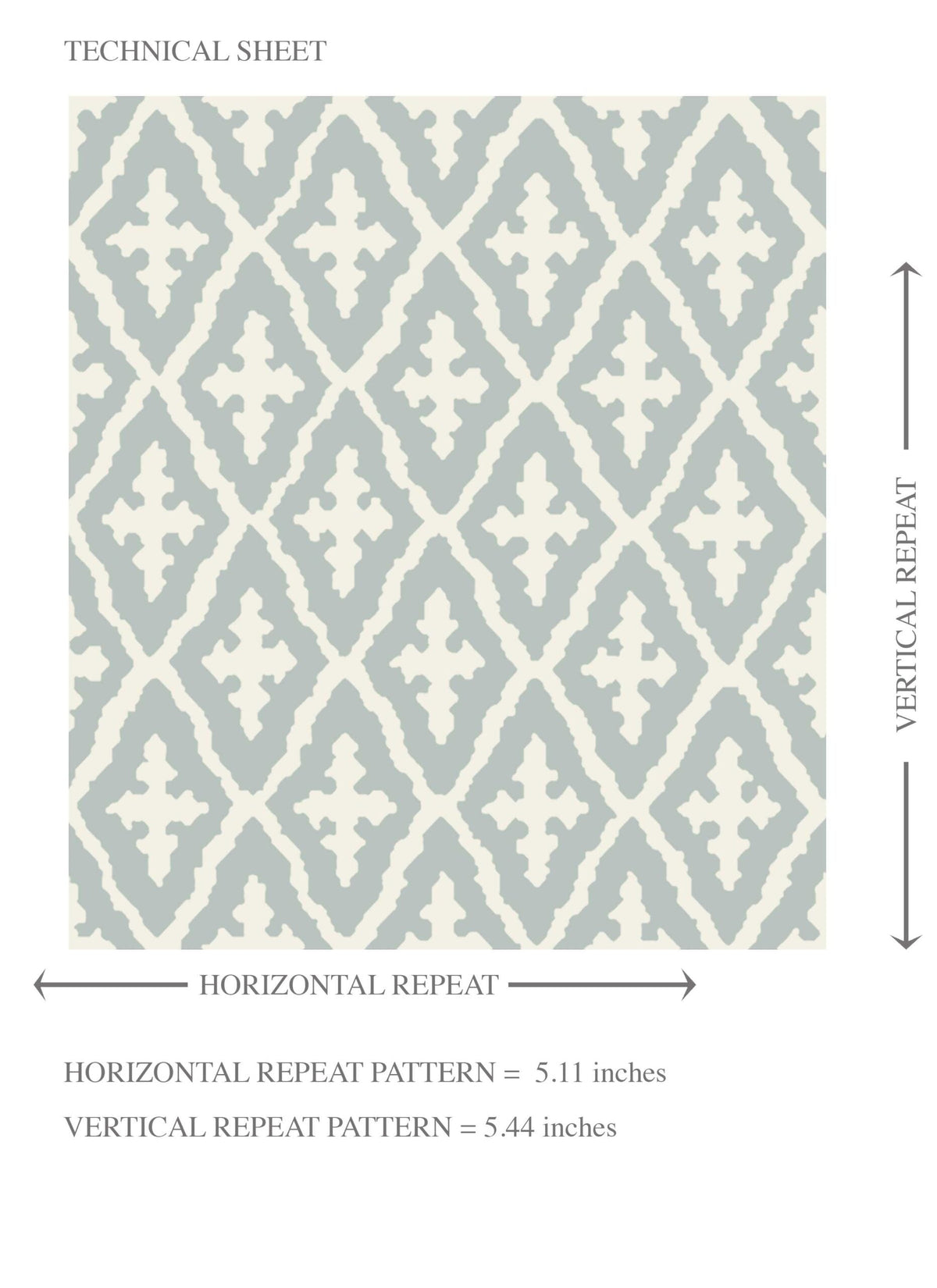 Geometric Diamond Lattice Kids Room Wallpaper Sample (Blue-Gray/ White)