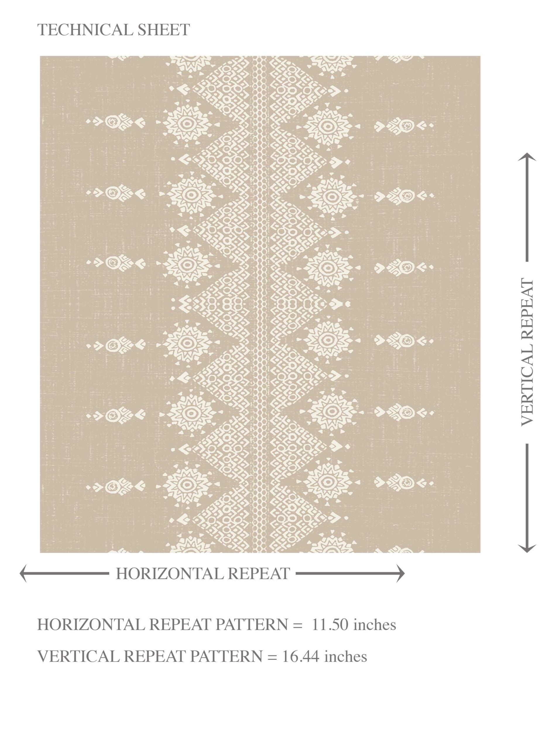 Neutral Floral Striped Kids Room Wallpaper Sample (Beige/ Off-White)