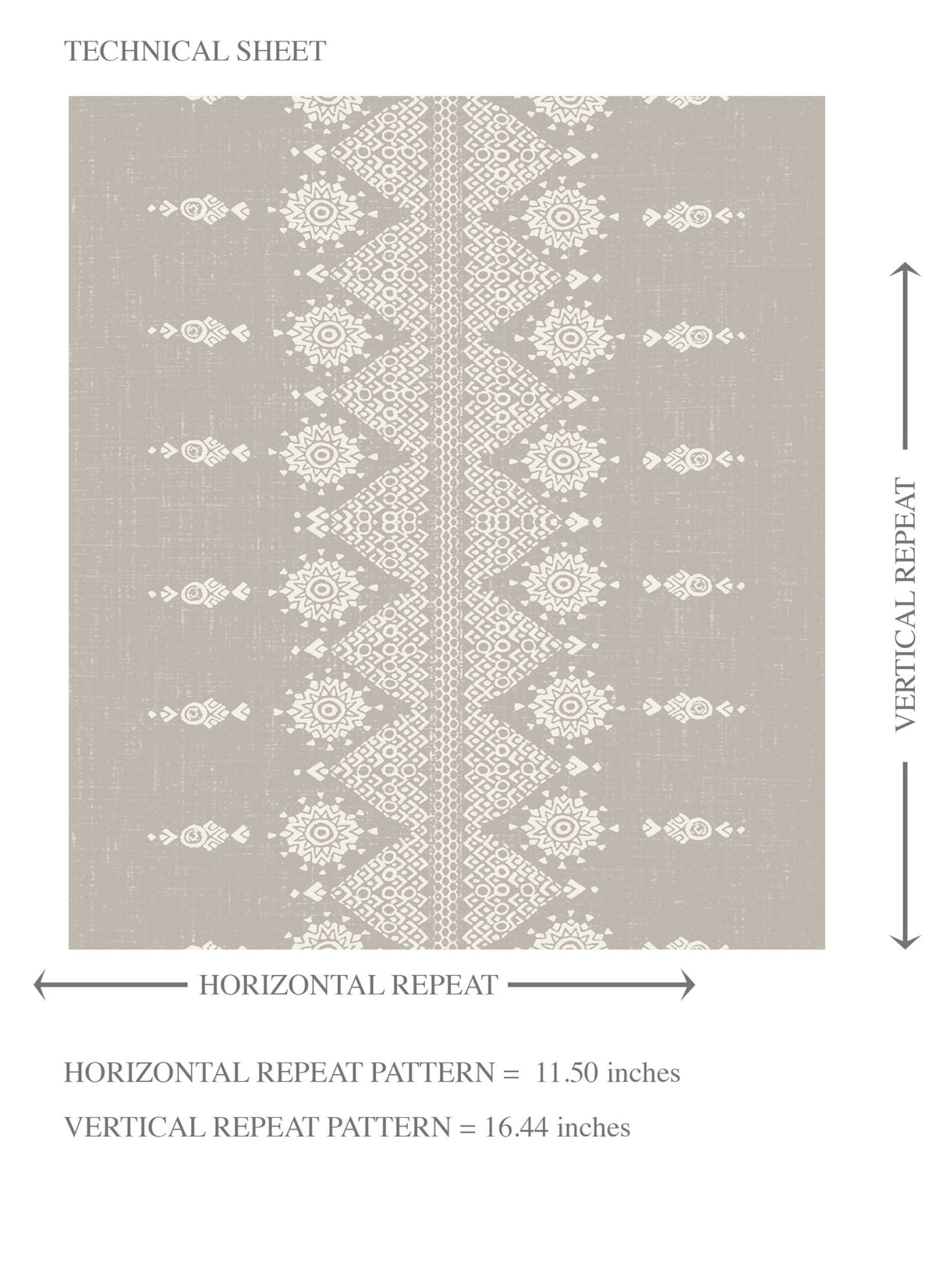 Neutral Floral Striped Kids Room Wallpaper (Gray/ Off White)