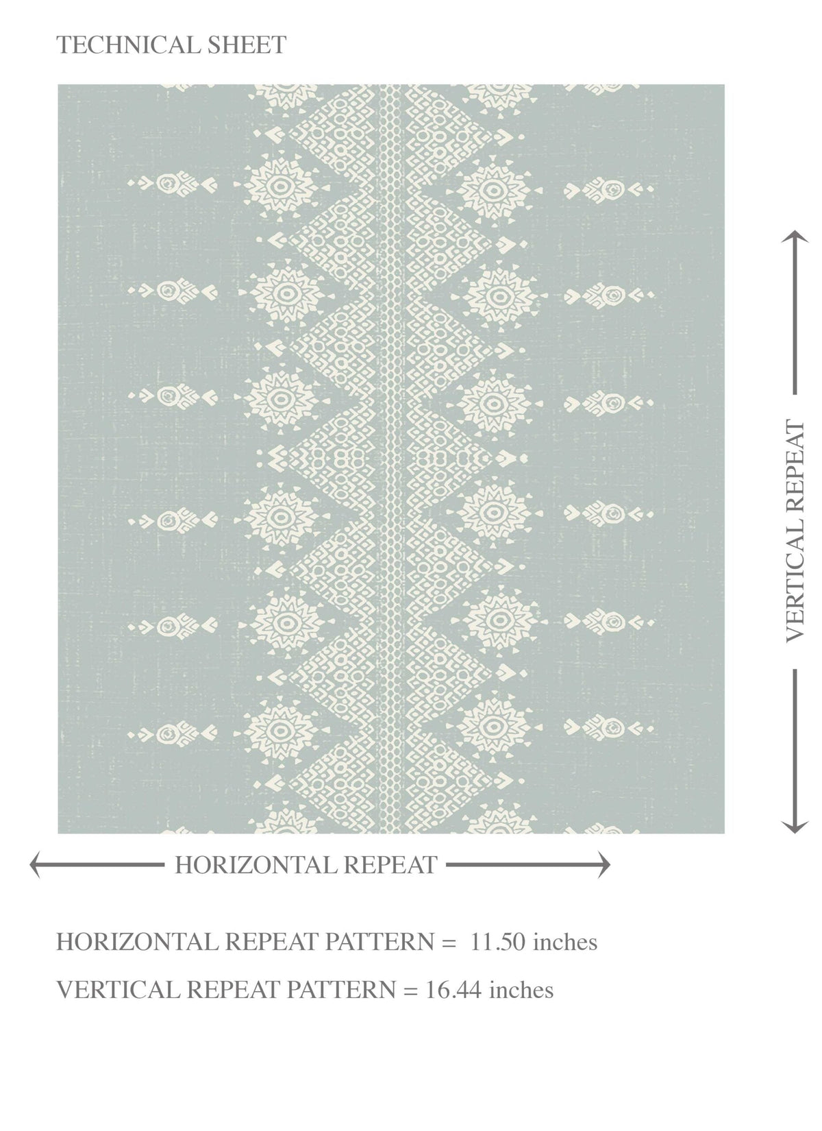Floral Striped Kids Room Wallpaper Sample (Duck Egg Blue/ Off-White)