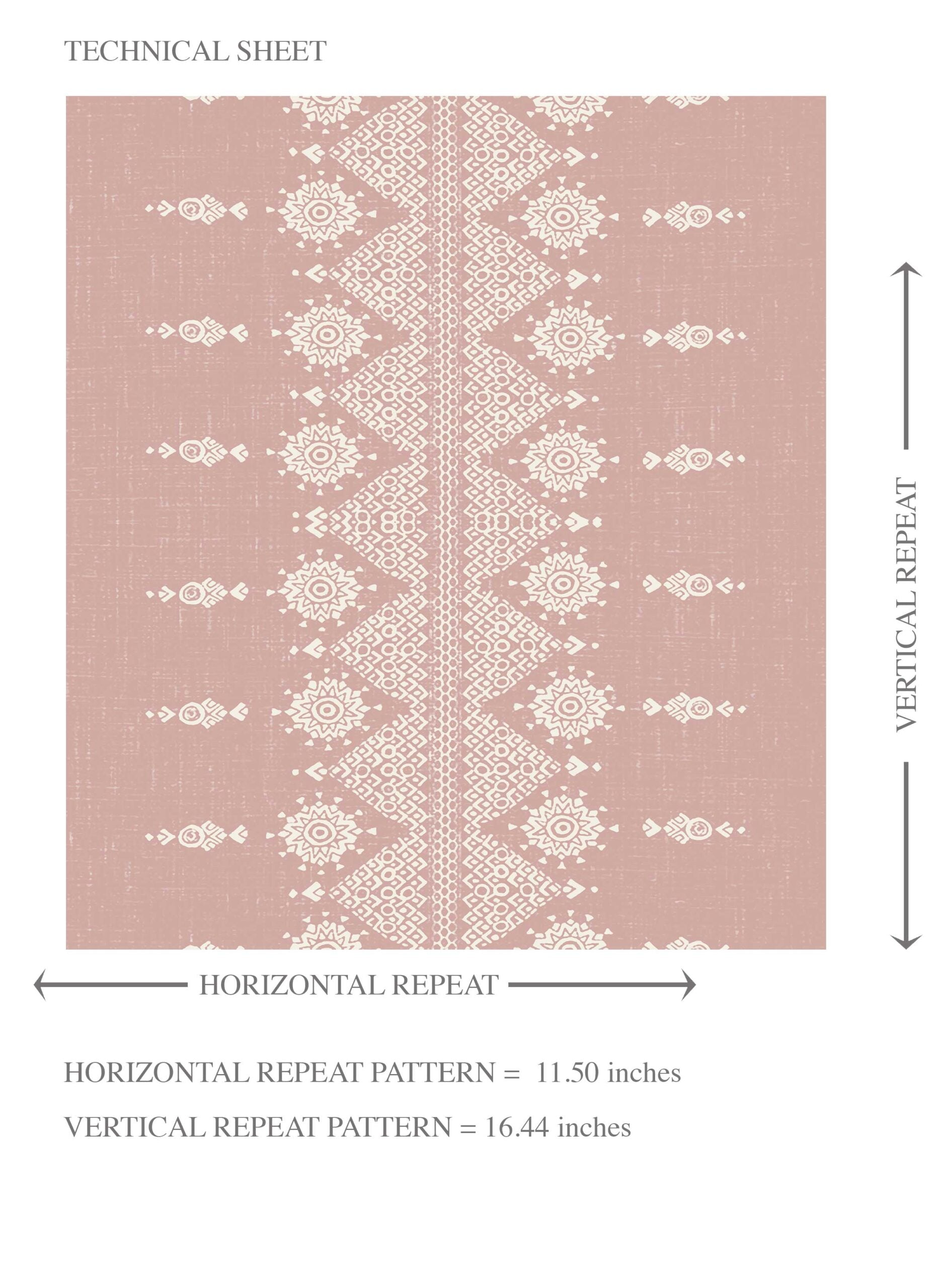 Floral Striped Kids Room Wallpaper Sample (Pink/ Off-White)
