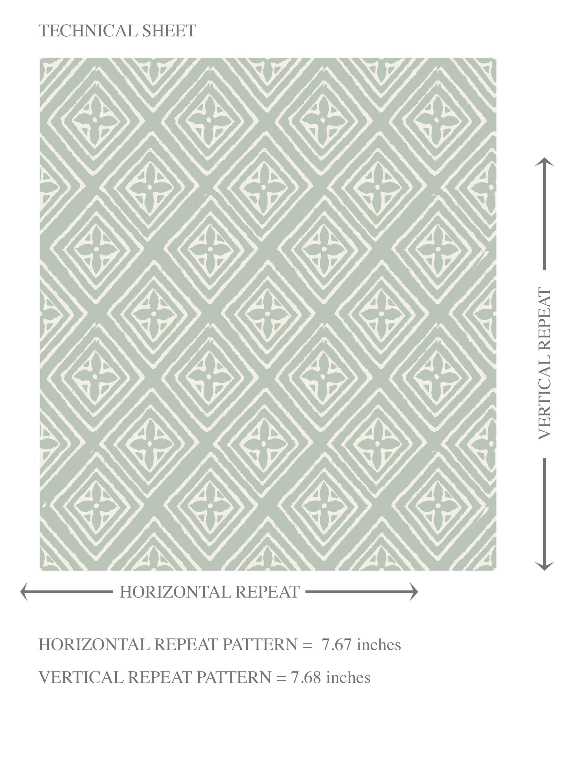 Small Diamond Lattice/ Textured Check Kids Room Wallpaper (Green/ White)