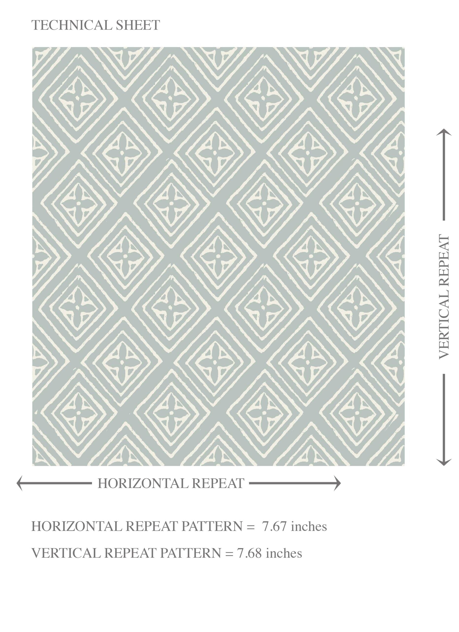 Small Diamond Lattice/ Textured Check Kids Room Wallpaper Sample (Blue/ White)
