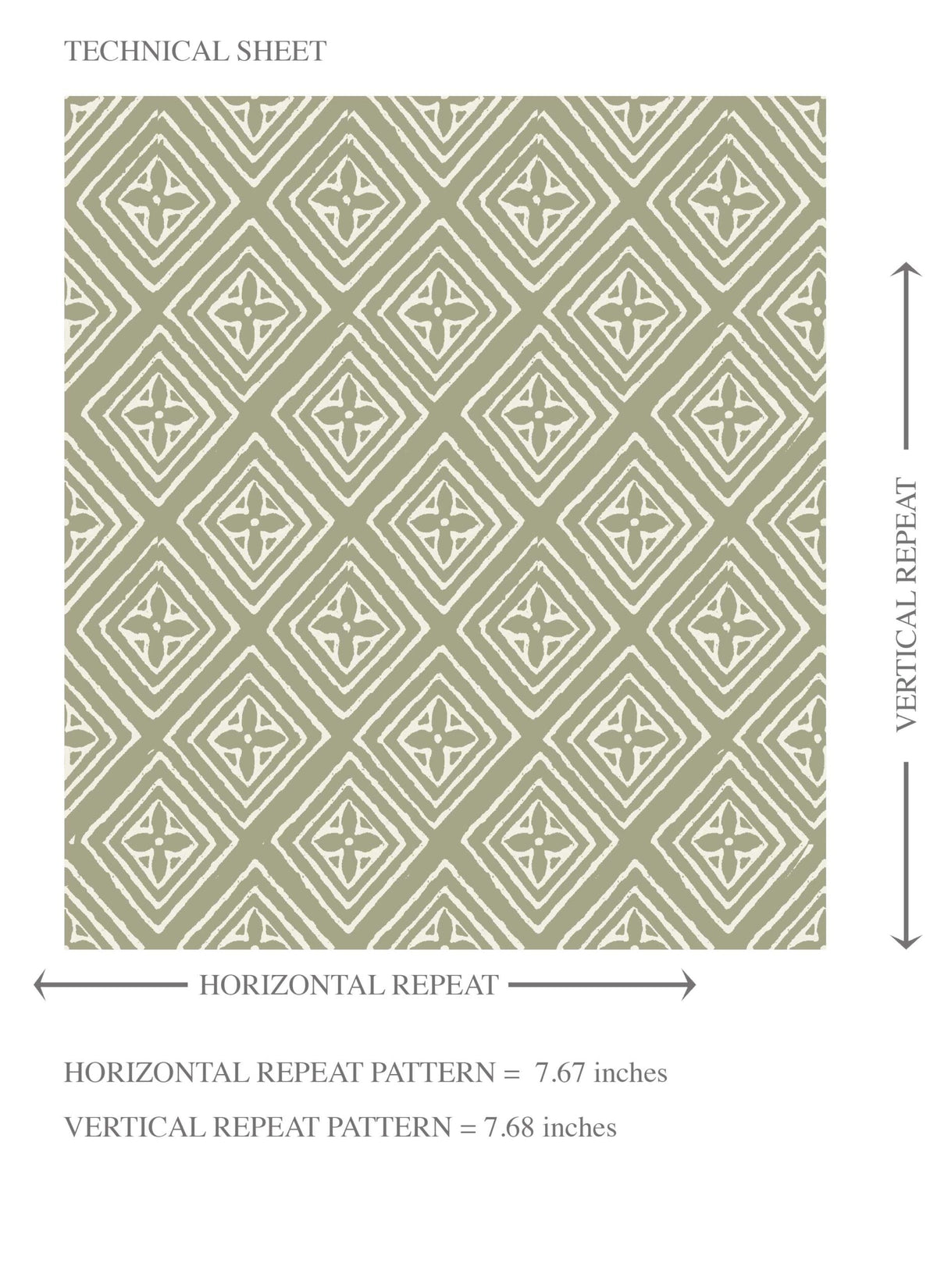 Small Diamond Lattice/ Textured Check Kids Room Wallpaper (Olive Green/ White)