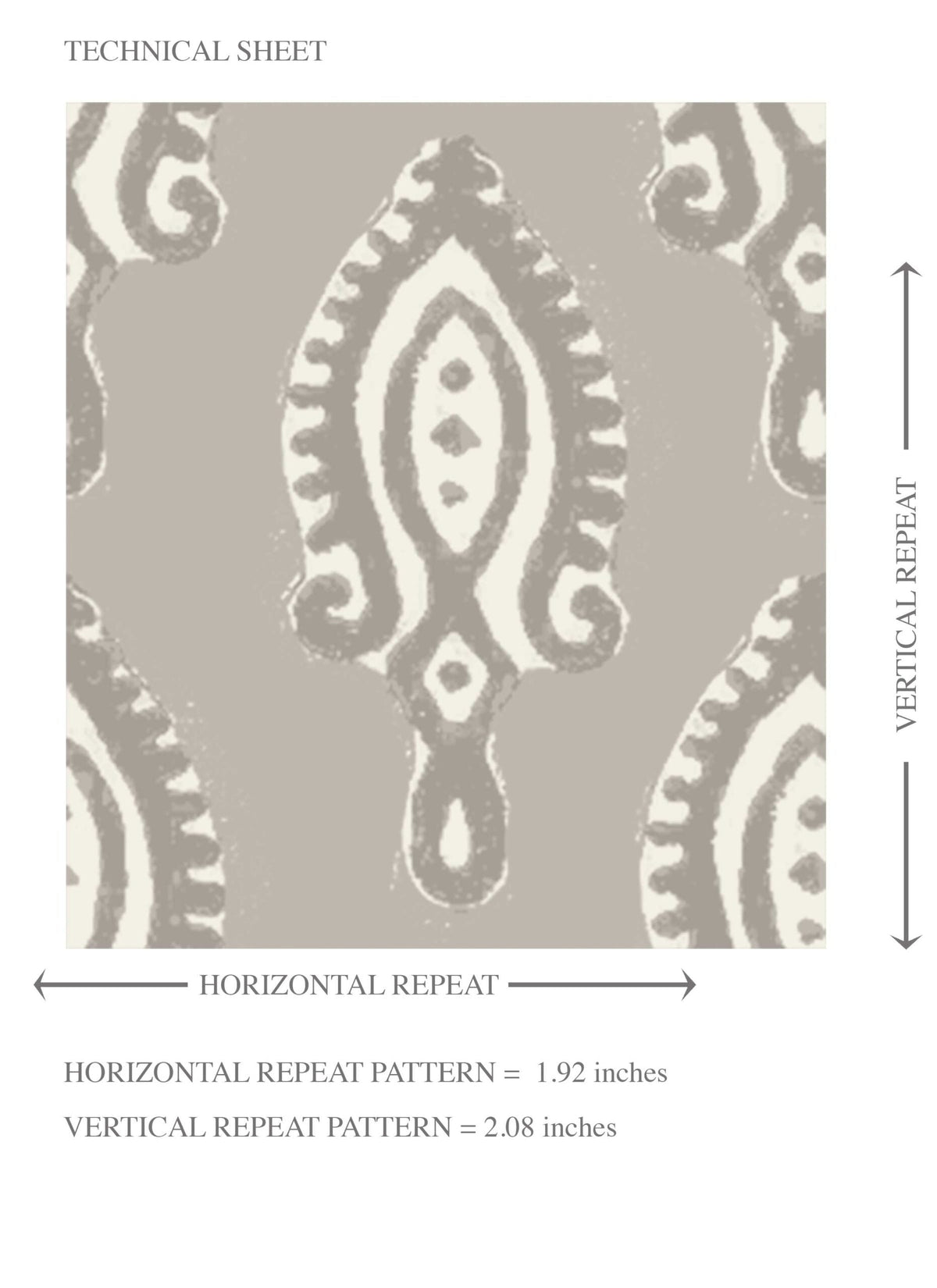 Neutral Textured Teardrop/ Paisley Block Print Kids Room Wallpaper Sample (Gray/ Greige/ White)