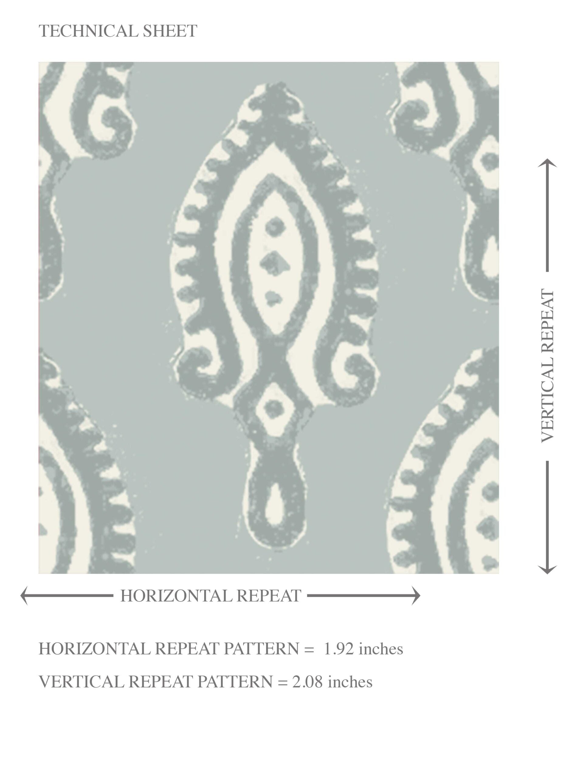 Textured Teardrop/ Paisley Block Print Kids Room Wallpaper Sample (Blue-Gray/ White)