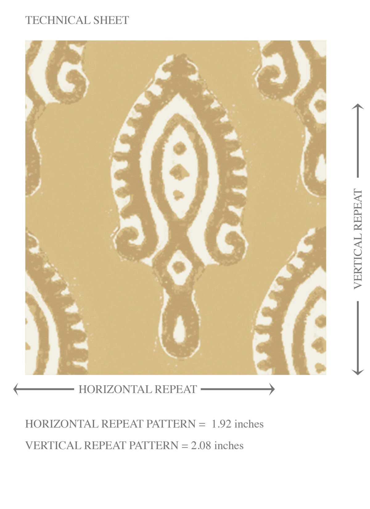 Textured Teardrop/ Paisley Block Print Kids Room Wallpaper Sample (Yellow/ White)