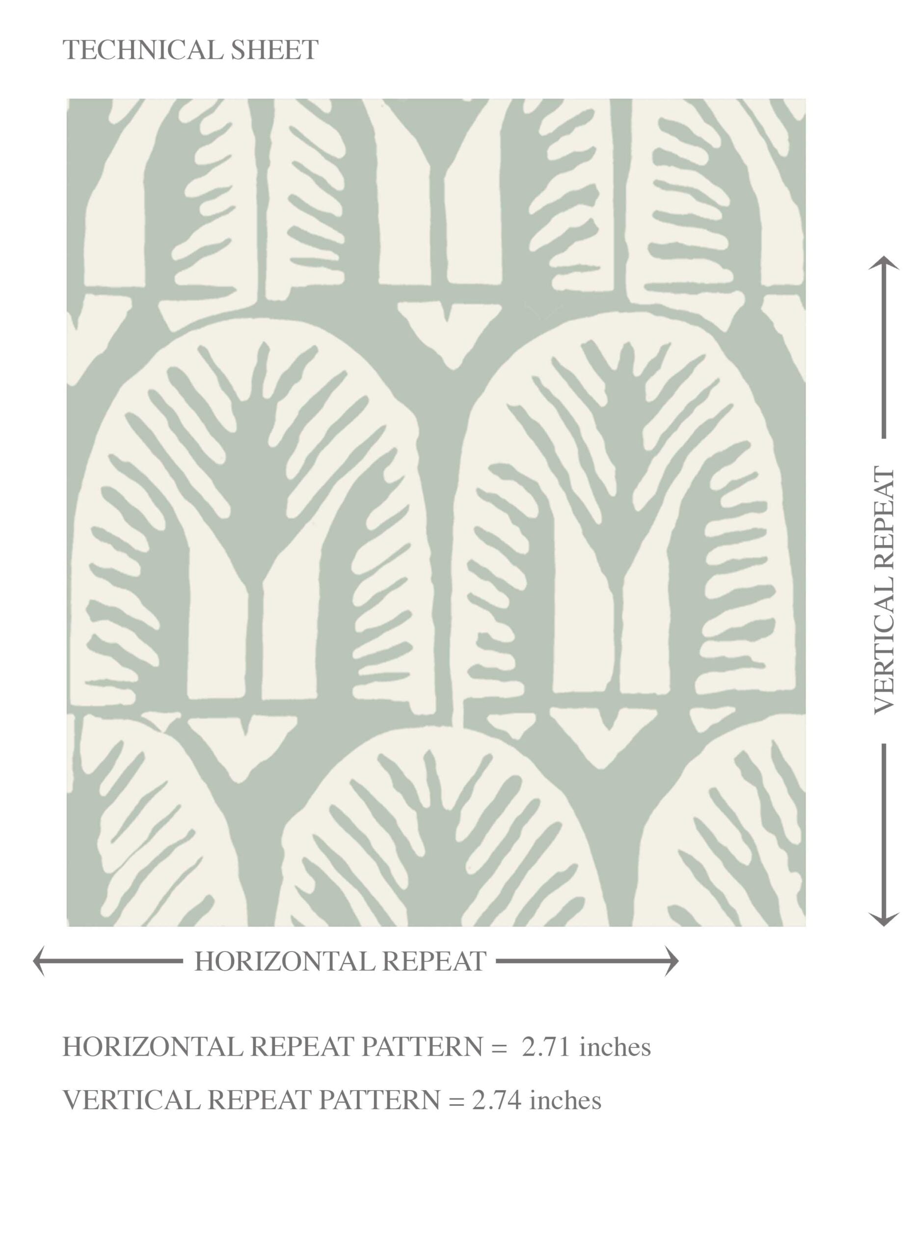 Neutral Geometric Scallops Floral Kids Room Wallpaper (Green/ White)