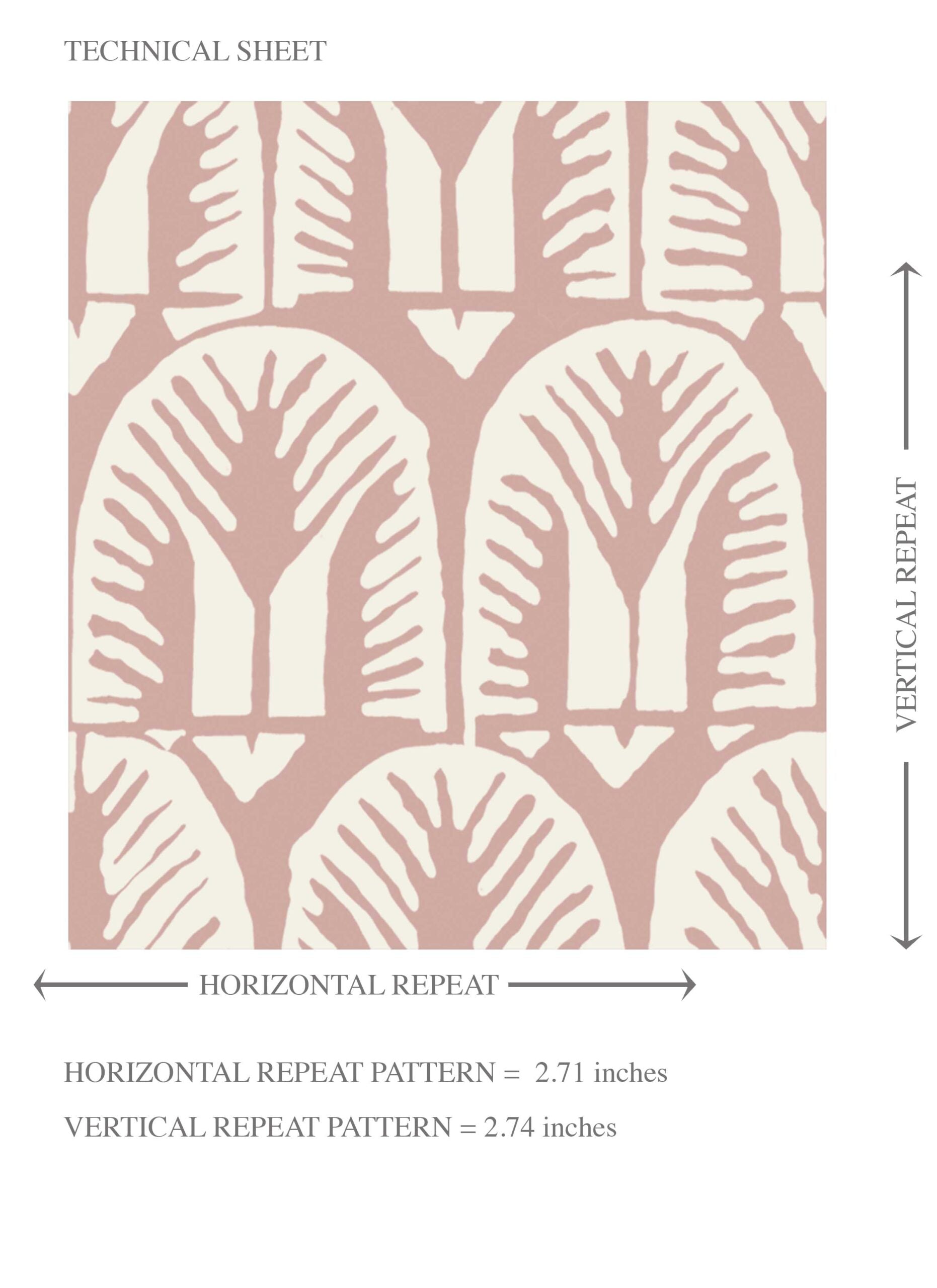 Geometric Scallops Floral Kids Room Wallpaper Sample (Pink/ White)